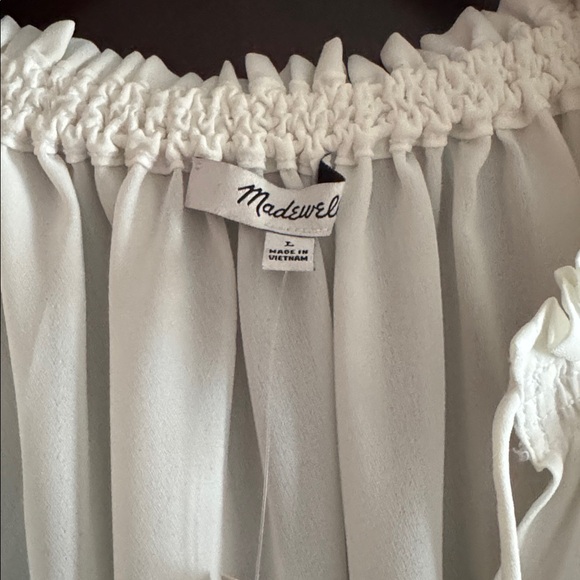 Madewell shear long sleeve top. Gathered at the wrist and neck. NWT - Picture 2 of 5